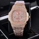 Copy Patek Philippe Nautilus Chrono Watches Yellow Gold Full Diamonds 40mm (3)_th.jpg